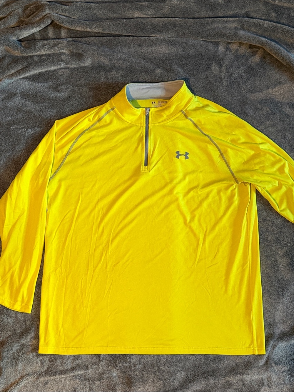 Under Armour Bright Yellow 1/4 Zip Performance Pullover